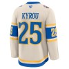 Jordan Maillot de Hockey St. Louis Blues Fanatics Premium NHL Kyrou 2024-25 Blanc Winter Classic - Homme